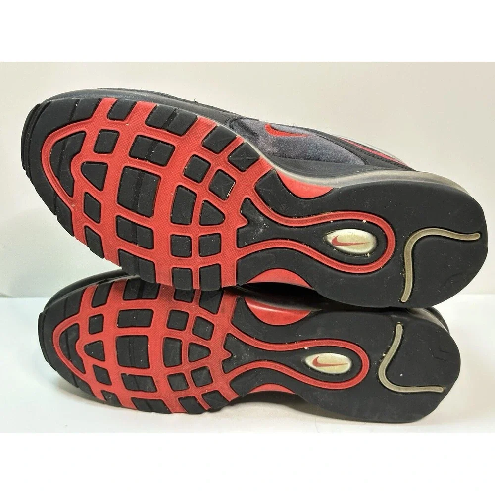 Nike Air Max 97 Black Red Silver‎ Men 8.5 Sneakers Shoes 921826-014